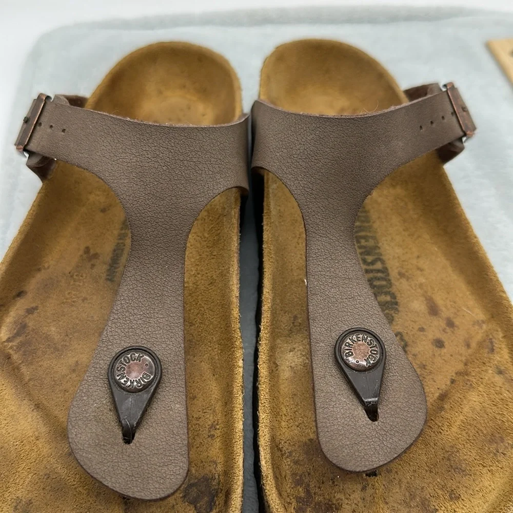 Birkenstock Gizeh Oiled Leather Sandals Women’s 38/US 7 to 7.5 - Picture 7 of 10